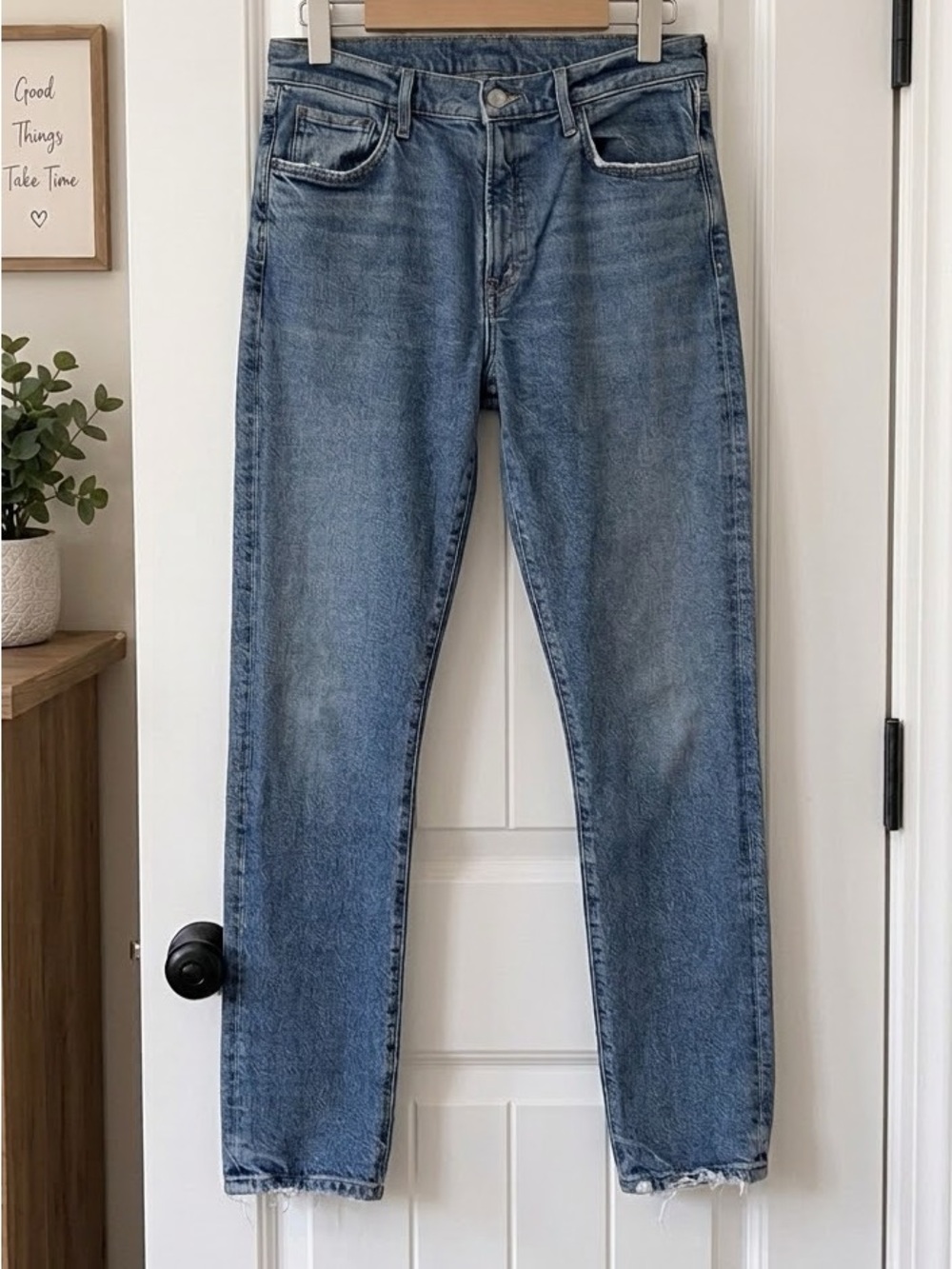 Agolde Light Blue Straight Leg Jeans